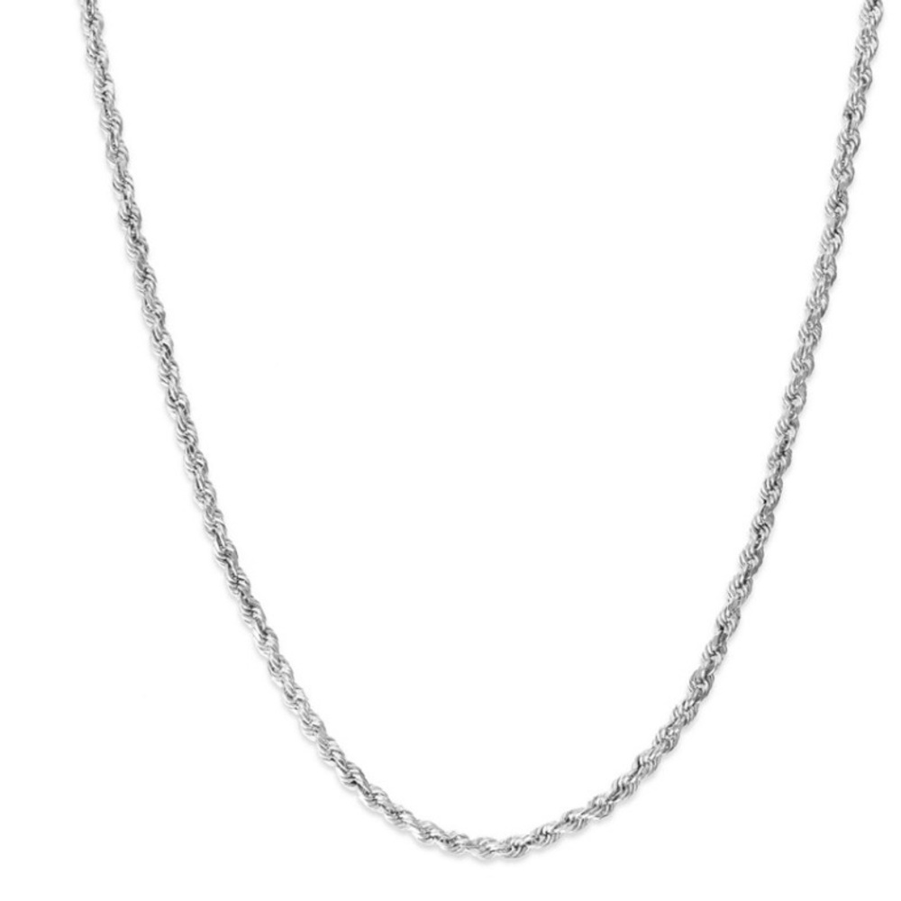 14K White Gold 24’’ Rope Chain - New with Tags